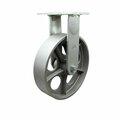 Service Caster 10'' Extra Heavy Duty Semi Steel Cast Iron Wheel Rigid Top Plate Caster CRAN-SCC-KP92R1030-SSR